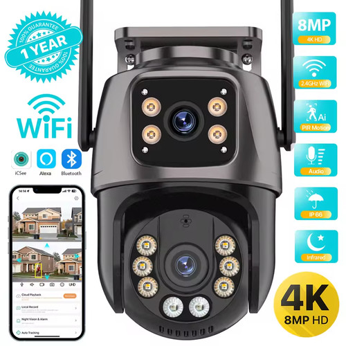 Telecamera mp 4k - ip, 8 mp